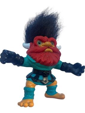 1992 Hasbro Battle Trolls Trolaff Viking action figure Vintage 90s Troll Doll